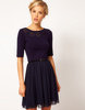 ASOS Skater Dress With Daisy Cutwork And Belt