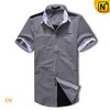 Mens Short Sleeve Striped Shirt CW1242 - cwmalls.com