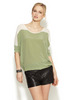 Gold Hawk  Silk Colorblock Top