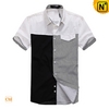 Mens Fashion Matching Design Shirts Short Sleeve CW100323 - cwmalls.com