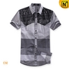 Mens Fashion Designer Matching Short Sleeve Shirts CW100309 - cwmalls.com