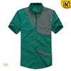 Mens Fashion Designer Matching Short Sleeve Shirts CW100312 - cwmalls.com