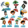 10x One Piece P.O.P Luffy 3.2-4.5cm Sunshine Umbrella Figure Set