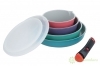 Набор посуды FRYBEST Splend 7 предметов со съемной ручкой с керамическим покрытием Ecolon светлый, Корея
