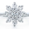 Tiffany&Co. Flower ring with diamonds in platinum.