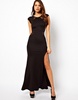 TFNC Maxi Dress with Lace Back and Fishtail