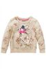 Oatmeal Ditsy Print Sweat With Appliqu&#233; Bunny