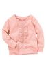 Pink Broderie Frill Front Sweat