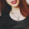 ASOS 3 Pack Cross Horn Stone Necklaces