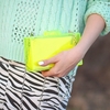 &#9679; Zara Yellow Neon Box Clutch