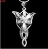 Vintage Lord of the Rings Movie Arwen Evenstar Silver tone Pendant Necklace