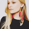 River Island Feather And Chain Dangle Earrings