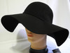 Wool Felt Wide Brim Floppy hat with Bow Knot