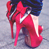 Red pumps