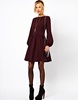 ASOS Skater Dress With Blouson Sleeve