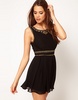 TFNC Skater Dress with Embellished Studd Trim