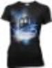 Doctor Who Tardis in Space Junior's T-Shirt, Black, Large