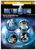 Doctor Who - Merchandise - 4 Piece Button / Pin Set (Matt Smith) (1.5" Each)