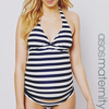 ASOS Maternity Tankini Top in Stripe