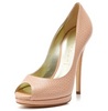 Peep-Toe Snake Pump by Casadei