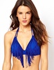 ASOS Fringed Fuller Bust Plunge Bikini Top D-F