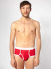 American Apparel Baby Rib Brief Heather Red T / White