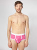 American Apparel Baby Rib Brief Fuchsia / White