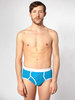 American Apparel Baby Rib Brief Neon Heather Blue / White