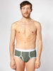 American Apparel Baby Rib Brief Heather Lieutenant / White