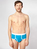 American Apparel Baby Rib Brief Teal / White