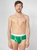 American Apparel Baby Rib Brief Heather Kelly Green / White