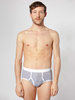 American Apparel Baby Rib Brief Heather Grey / White