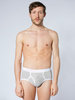 American Apparel Baby Rib Brief Silver / White