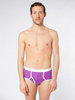 Organic Baby Rib Brief Ultraviolet / White