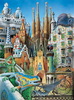 Пазл Collage Gaudi / Коллаж Гауди