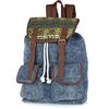 BLUE DENIM PRINT PANEL RUCKSACK