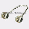 Authentic Pandora Silver & Gold Heart 5cm Safety Chain