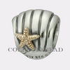 Authentic Pandora Silver & 14k Gold Seashell Bead