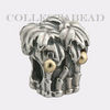 Authentic Pandora Silver & 14k Gold Palm Coconut Bead