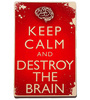 Магнитная открытка 'Keep Calm And Destroy The Brain'