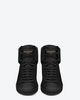 Saint Laurent High Top Sneaker in Black Leather