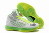 Men Nike Hyperdunk + 2012 Summit White and Metallic Silver and Electric Green Sport Sneaker 11265