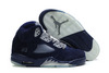 Michael Jordan Retro 5 Suede Womens - Blue and Grey 46930