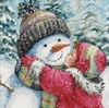 8833-DMS A Kiss for Snowman
