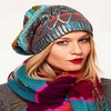 lauren mcCalmont text foil print boyfriend beanie