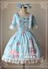 Magic tea party blue with pink dress