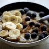 + Oatmeal with banana and blueberry