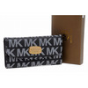 Michael Kors Wallet Jet Set Continental Hoad Black White