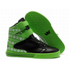 Men's Supra TK Society High Tops Black Green Pattern Sneaker