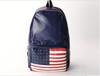 Faux Leather USA Flag Fashion Gym College Hobo School Bags Backpack Satchel Bag